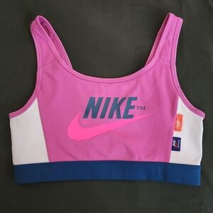 Nike Sports Bra Swoosh Icon Clash CJ0706-691 Medium DriFit Support Training Pink